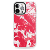 Red & White - Marbled Paper