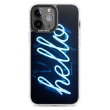 "Hello" Blue Cursive Neon Sign