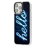 "Hello" Blue Cursive Neon Sign