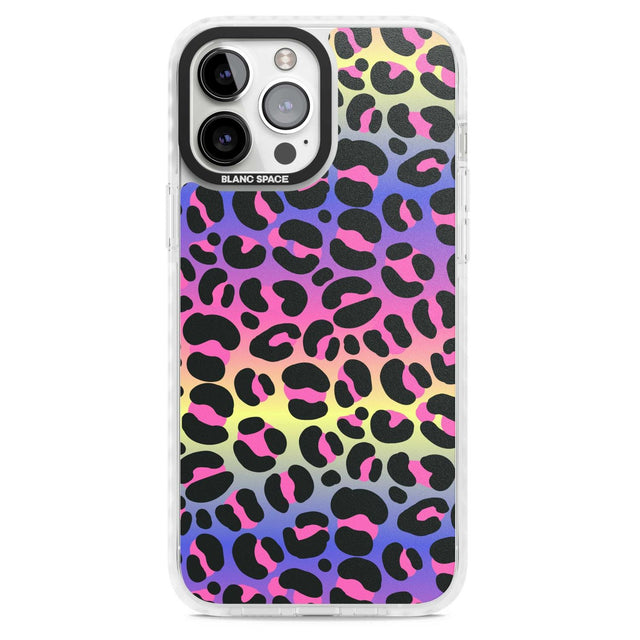 Rainbow Gradient Leopard Print