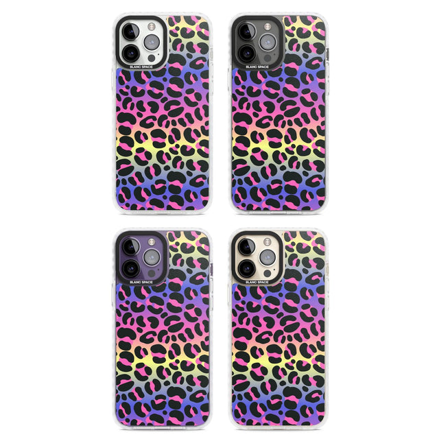 Rainbow Gradient Leopard Print