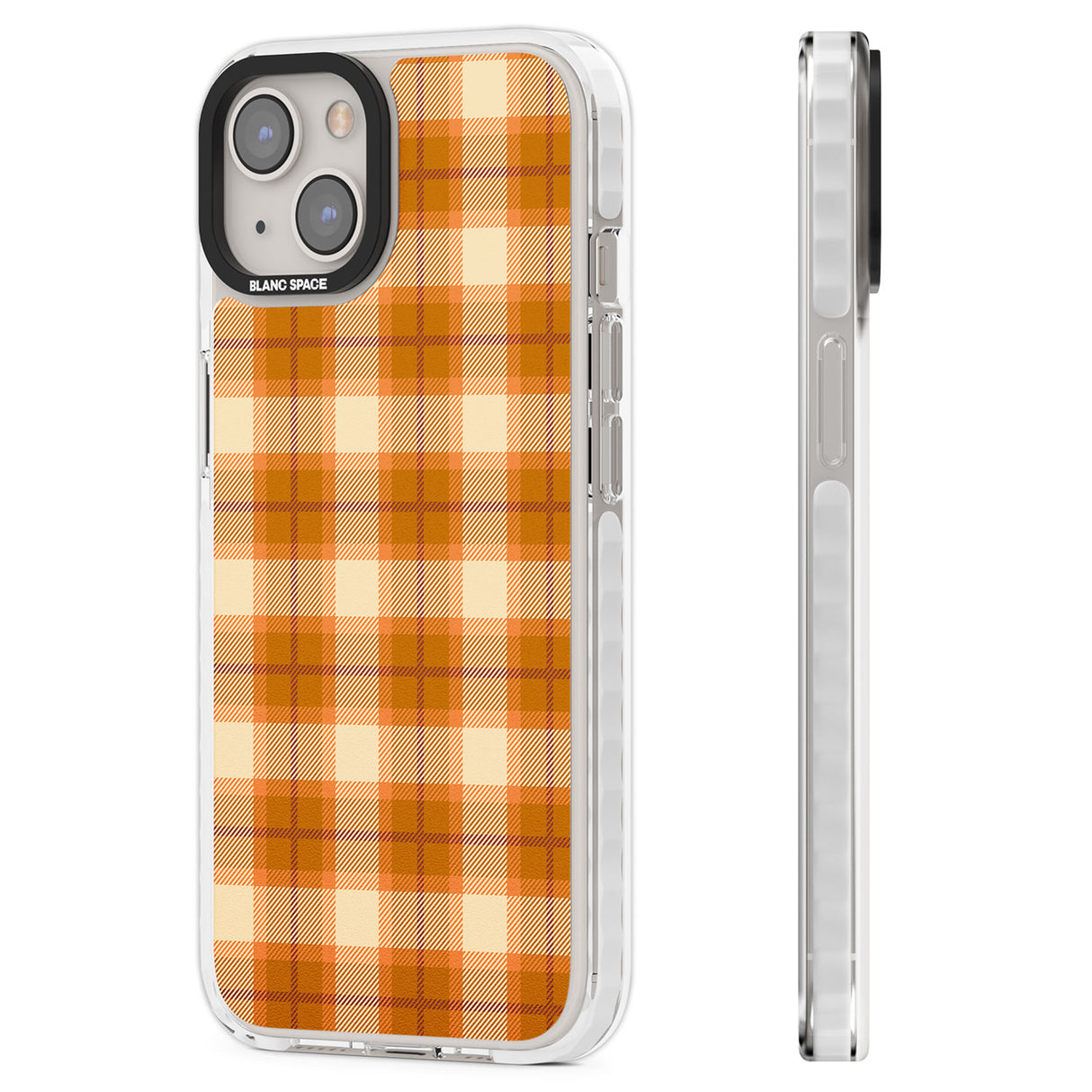 Pumpkin Plaid Clear Impact Phone Case for iPhone 13, iPhone 14, iPhone 15