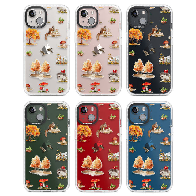 Fall Forest Friends Clear Impact Phone Case for iPhone 13, iPhone 14, iPhone 15