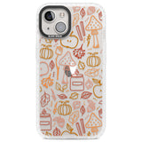 Autumn Line Pattern Clear Impact Phone Case for iPhone 13, iPhone 14, iPhone 15