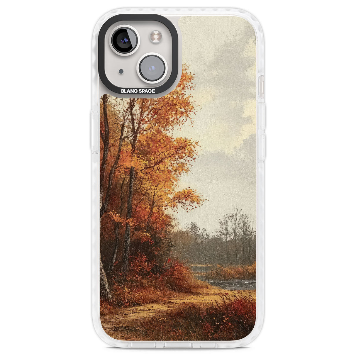 Vintage Autumn Oil Painting Clear Impact Phone Case for iPhone 13, iPhone 14, iPhone 15