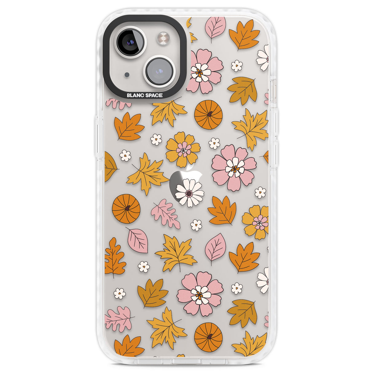 Autumn Leaves and Flowers Clear Impact Phone Case for iPhone 13, iPhone 14, iPhone 15