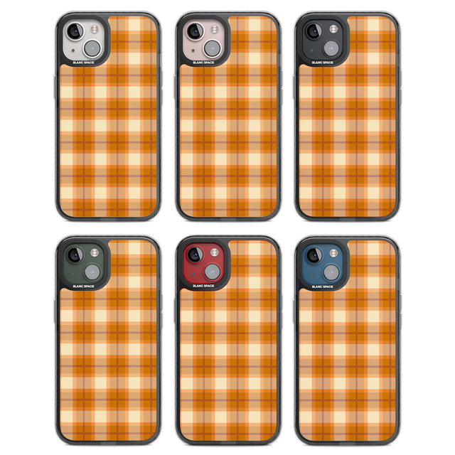 Pumpkin Plaid Black Impact Phone Case for iPhone 13, iPhone 14, iPhone 15