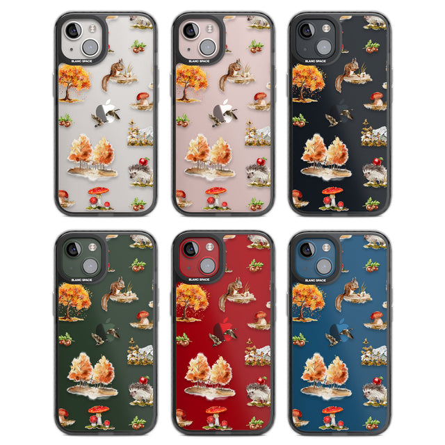 Fall Forest Friends Black Impact Phone Case for iPhone 13, iPhone 14, iPhone 15