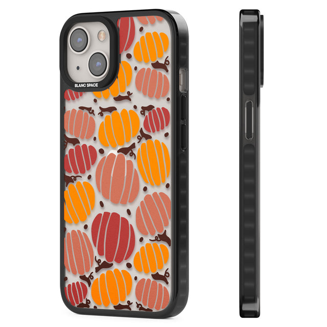 Autumn Pumpkin Patch Black Impact Phone Case for iPhone 13, iPhone 14, iPhone 15