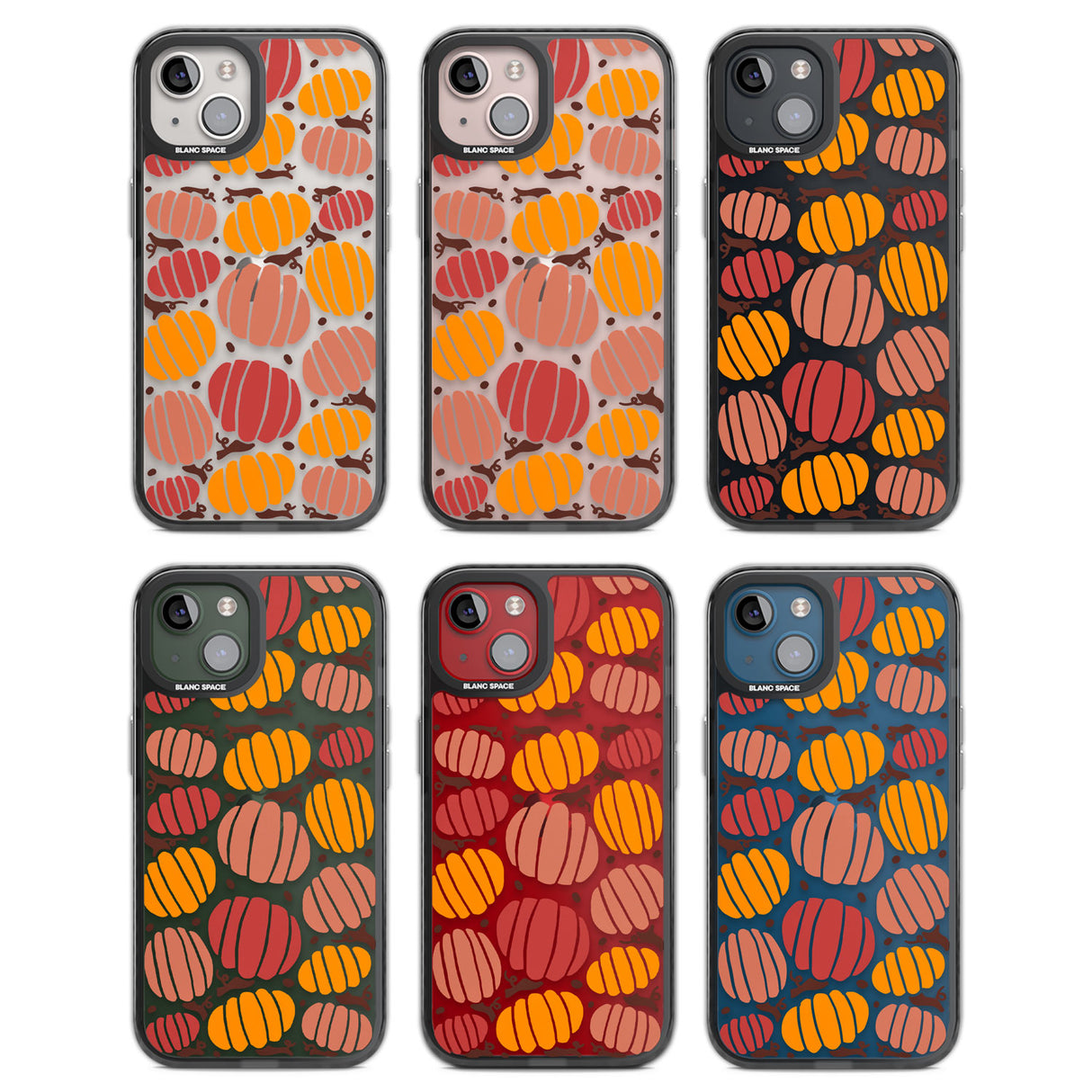 Autumn Pumpkin Patch Black Impact Phone Case for iPhone 13, iPhone 14, iPhone 15