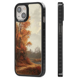 Vintage Autumn Oil Painting Black Impact Phone Case for iPhone 13, iPhone 14, iPhone 15