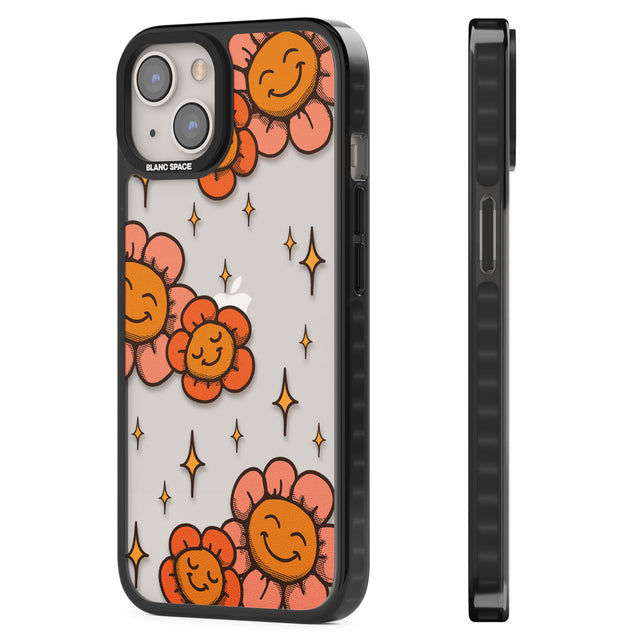 Mellow Flowers Black Impact Phone Case for iPhone 13, iPhone 14, iPhone 15