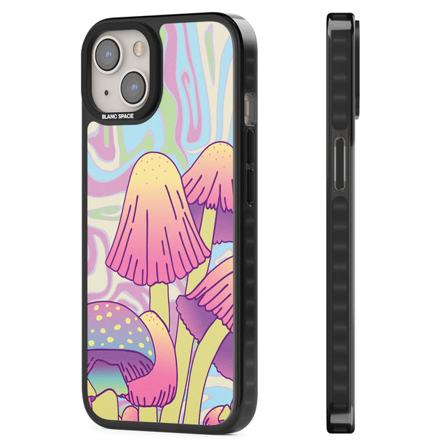 Shroomin' Black Impact Phone Case for iPhone 13, iPhone 14, iPhone 15