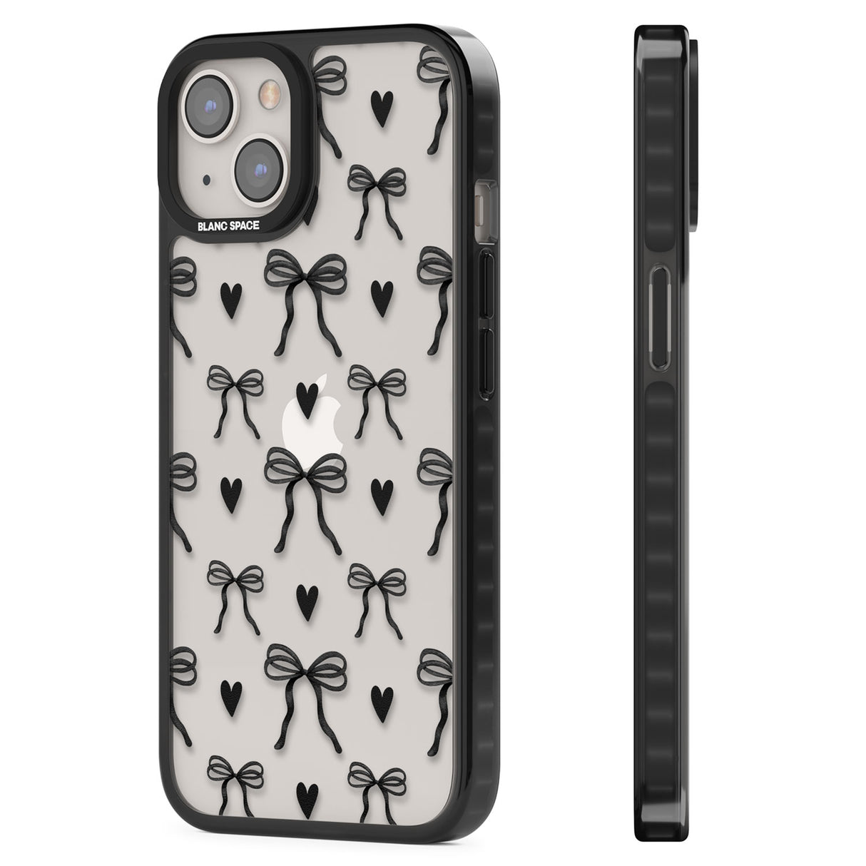 Black Bows & Hearts Black Impact Phone Case for iPhone 13, iPhone 14, iPhone 15