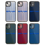 Happy Place (Blue) Black Impact Phone Case for iPhone 13, iPhone 14, iPhone 15