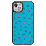 Blue Heartstopper Stars Pattern Phone Case for iPhone 14