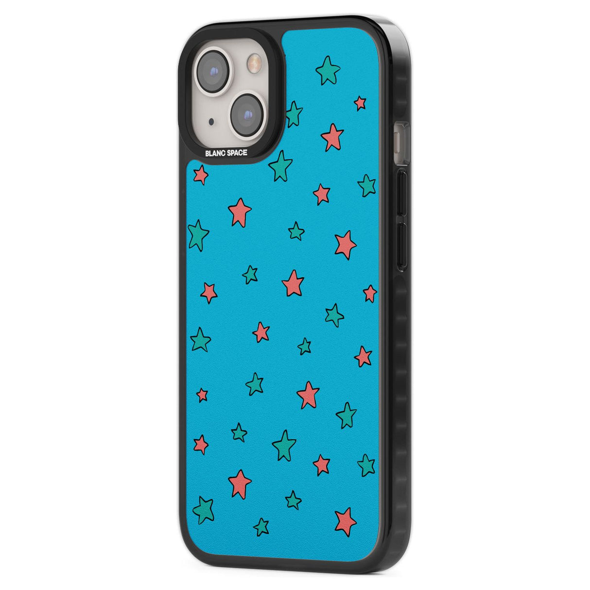 Blue Heartstopper Stars Pattern Phone Case for iPhone 14