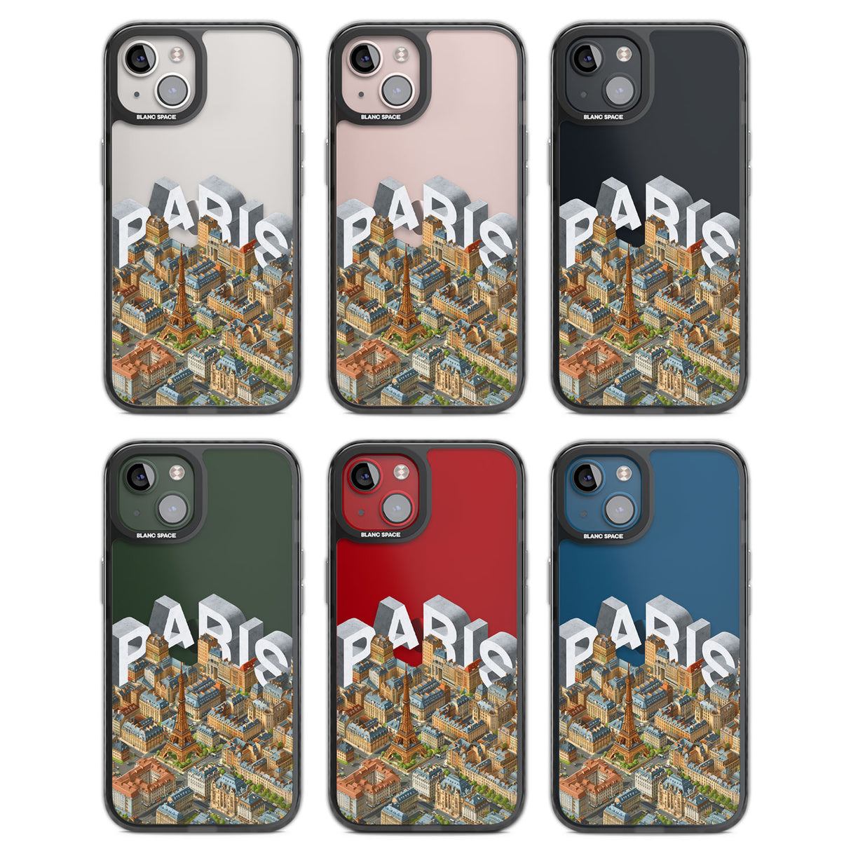 Paris Black Impact Phone Case for iPhone 13, iPhone 14, iPhone 15