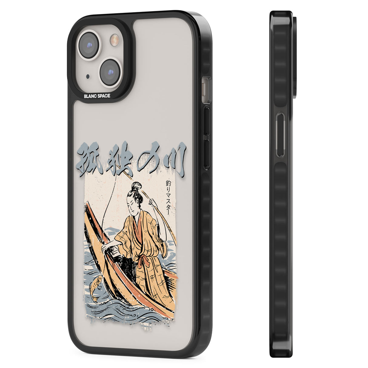 Japanese River Black Impact Phone Case for iPhone 13, iPhone 14, iPhone 15