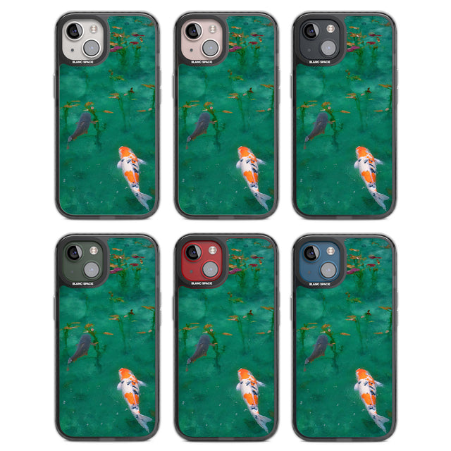 Koi Fish Black Impact Phone Case for iPhone 13, iPhone 14, iPhone 15