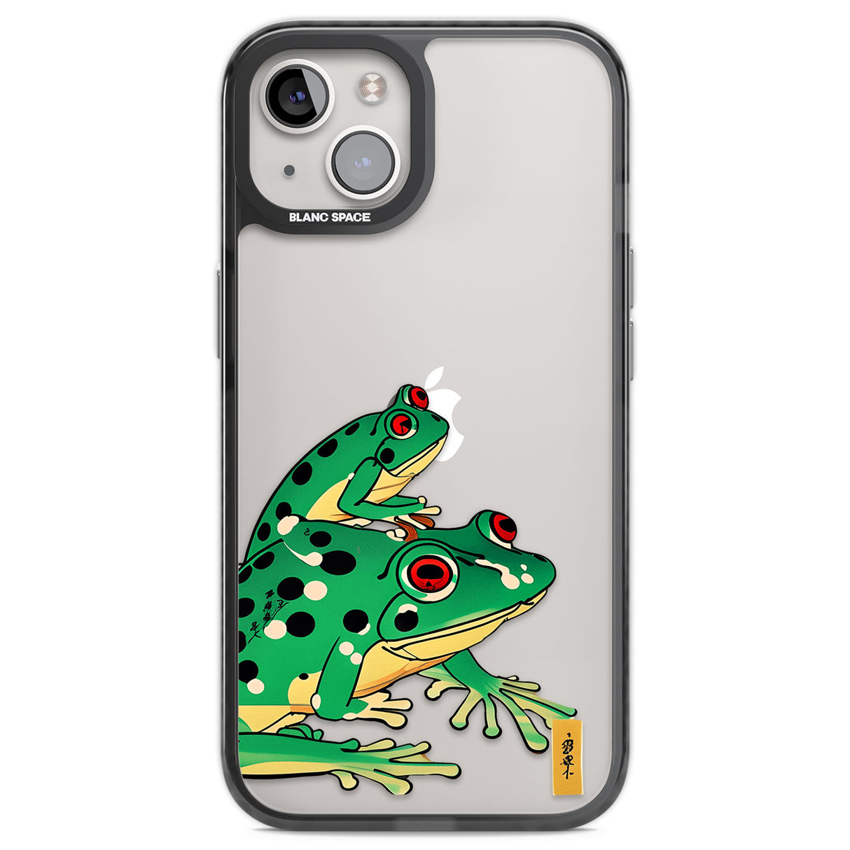 Matsumoto Hoji Frog Green Black Impact Phone Case for iPhone 13, iPhone 14, iPhone 15