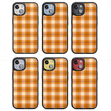 Pumpkin Plaid Magsafe Black Impact Phone Case for iPhone 13, iPhone 14, iPhone 15