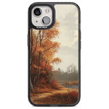 Vintage Autumn Oil Painting Magsafe Black Impact Phone Case for iPhone 13, iPhone 14, iPhone 15