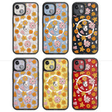 Autumn Leaves and Flowers Magsafe Black Impact Phone Case for iPhone 13, iPhone 14, iPhone 15