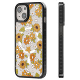 Boho Sunflowers Magsafe Black Impact Phone Case for iPhone 13, iPhone 14, iPhone 15