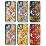 Whimsical Wildflowers Magsafe Black Impact Phone Case for iPhone 13, iPhone 14, iPhone 15