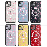 Pink Bows & Hearts Magsafe Black Impact Phone Case for iPhone 13, iPhone 14, iPhone 15