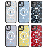 Blue Bows & Hearts Magsafe Black Impact Phone Case for iPhone 13, iPhone 14, iPhone 15