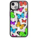 Vibrant Butterflies Magsafe Black Impact Phone Case for iPhone 13, iPhone 14, iPhone 15