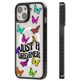 Just a Dreamer Butterfly Magsafe Black Impact Phone Case for iPhone 13, iPhone 14, iPhone 15