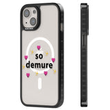 So Demure Magsafe Black Impact Phone Case for iPhone 13, iPhone 14, iPhone 15