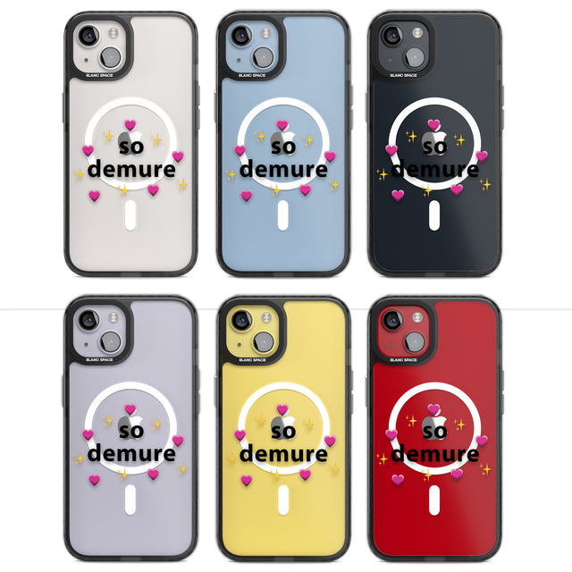 So Demure Magsafe Black Impact Phone Case for iPhone 13, iPhone 14, iPhone 15