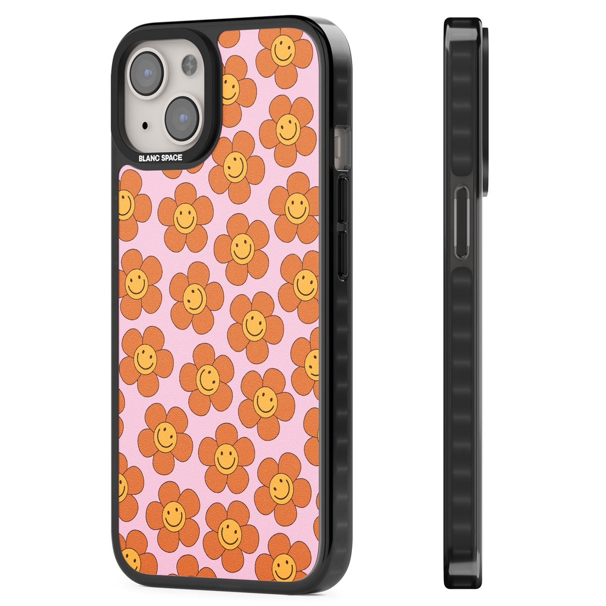 Floral Smiles Magsafe Black Impact Phone Case for iPhone 13, iPhone 14, iPhone 15