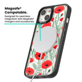 Poppy Garden Magsafe Black Impact Phone Case for iPhone 13, iPhone 14, iPhone 15