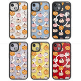 Floral Pumpkins Magsafe Black Impact Phone Case for iPhone 13, iPhone 14, iPhone 15