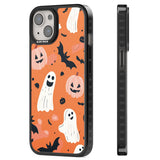 Orange Halloween Pattern Magsafe Black Impact Phone Case for iPhone 13, iPhone 14, iPhone 15