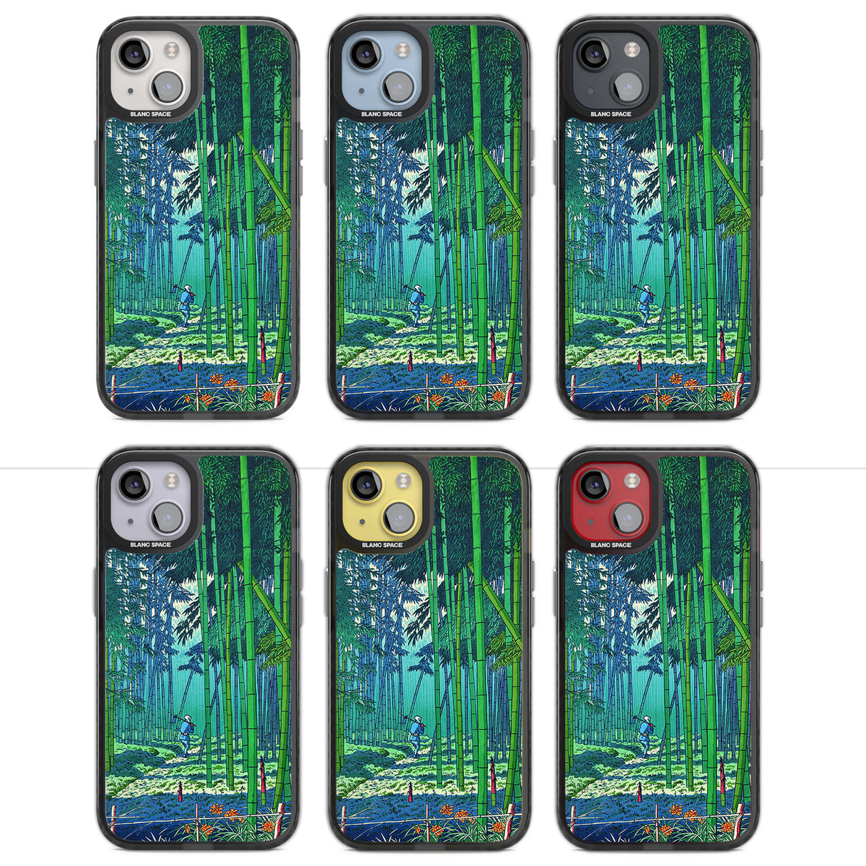 Bamboo Grove of Saga Magsafe Black Impact Phone Case for iPhone 13, iPhone 14, iPhone 15