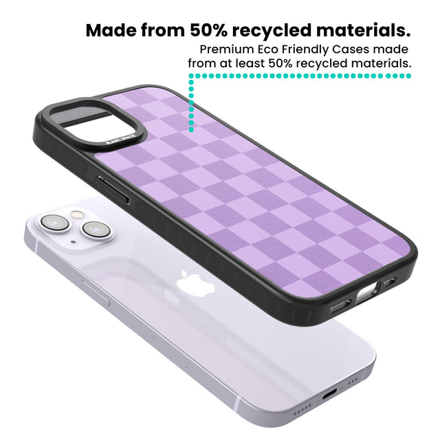 LILAC CHECKERED Magsafe Black Impact Phone Case for iPhone 13, iPhone 14, iPhone 15