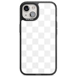 WHITE CHECKERED Magsafe Black Impact Phone Case for iPhone 13, iPhone 14, iPhone 15