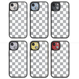 WHITE CHECKERED Magsafe Black Impact Phone Case for iPhone 13, iPhone 14, iPhone 15