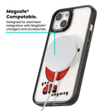 An Apple a Day Magsafe Black Impact Phone Case for iPhone 13, iPhone 14, iPhone 15