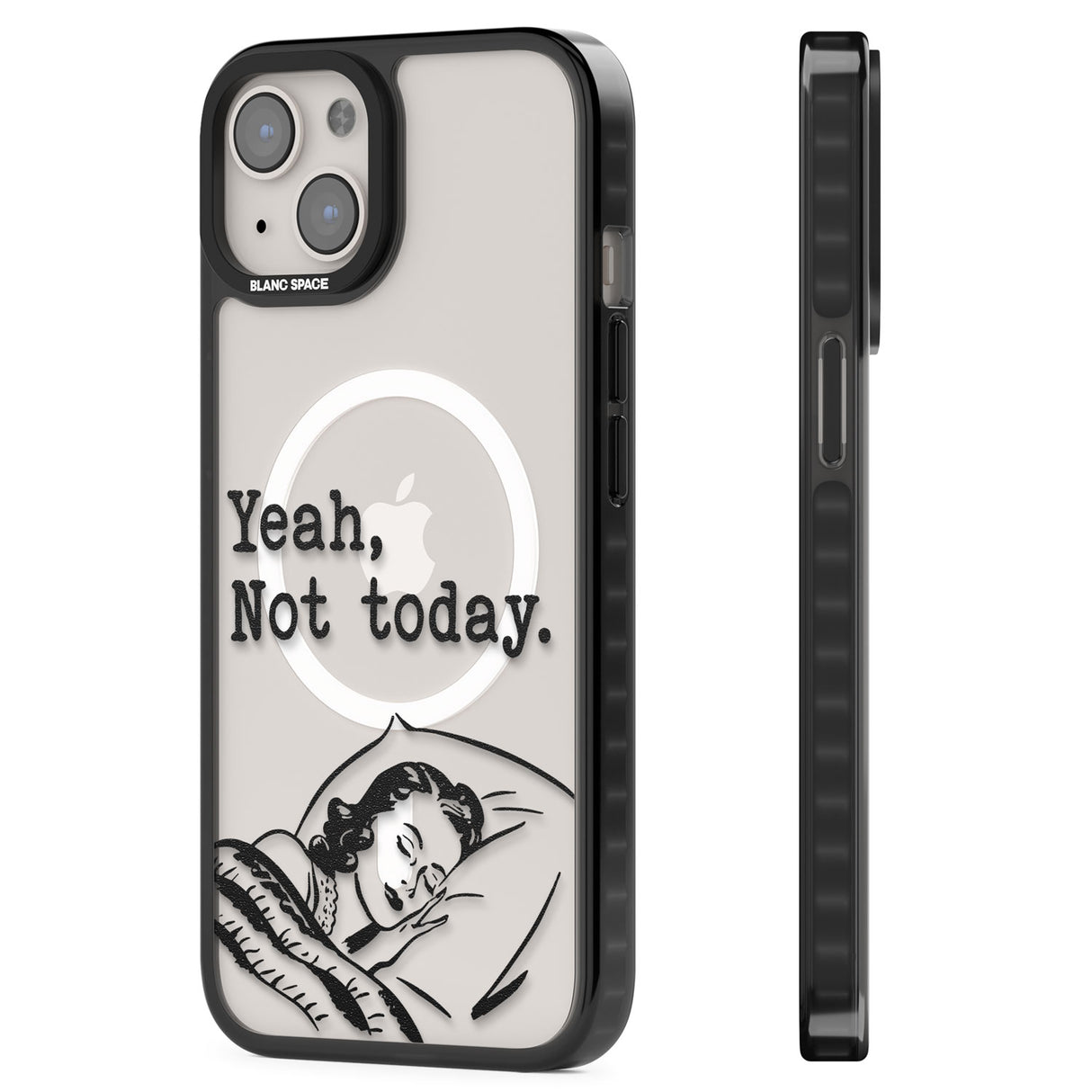 Yeah, Not Today Magsafe Black Impact Phone Case for iPhone 13, iPhone 14, iPhone 15