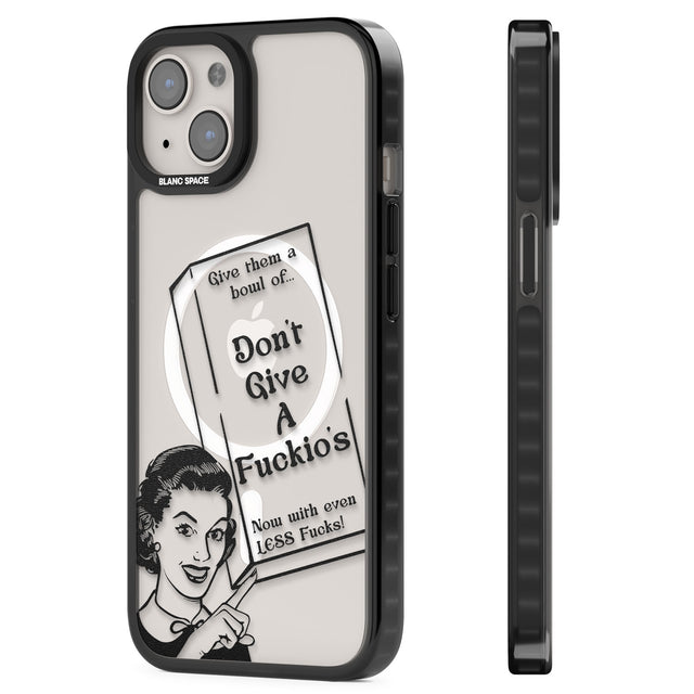 "Don't Give a F*ckio's" Cereal Magsafe Black Impact Phone Case for iPhone 13, iPhone 14, iPhone 15