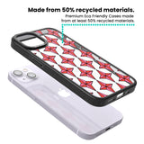 Rose Stars Pattern (Clear) Magsafe Black Impact Phone Case for iPhone 13, iPhone 14, iPhone 15