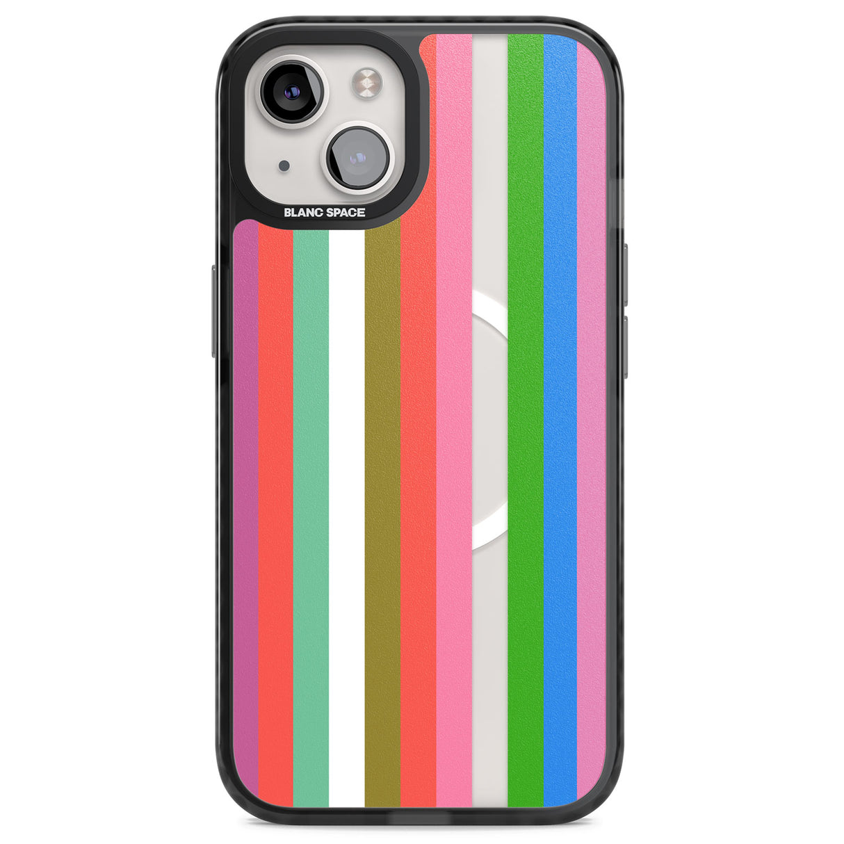 Vibrant Stripes Magsafe Black Impact Phone Case for iPhone 13, iPhone 14, iPhone 15