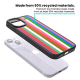 Vibrant Stripes Magsafe Black Impact Phone Case for iPhone 13, iPhone 14, iPhone 15